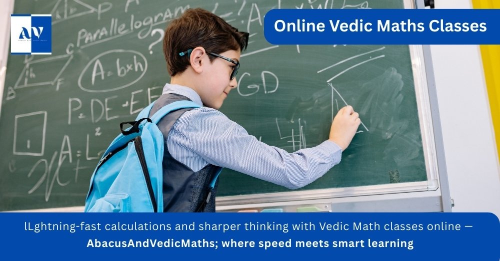 a student parcticing vedic math shorcut techniques
